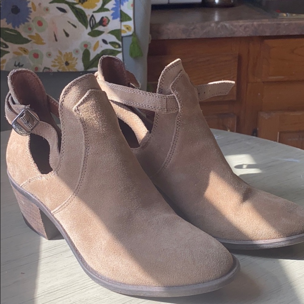 - Suede booties
